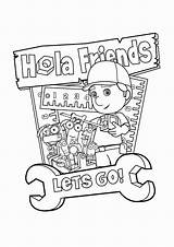 Handy Manny Coloring Disney Printable Pages Hola Print Kids sketch template