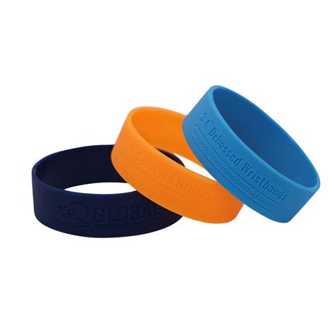 debossed silicone wristbands