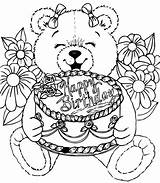 Anniversaire Coloriage sketch template