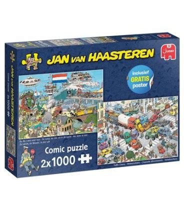 puzzel jan van haasteren verkeerschaos en ter land ter zee en  de lucht   stukjes