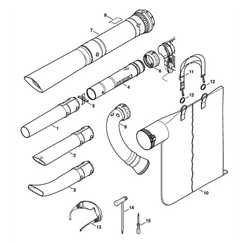 stihl bg  blower bgc ed parts diagram nozzle