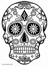 Muertos Dia Los Coloring Pages Skeleton Printable Getcolorings sketch template