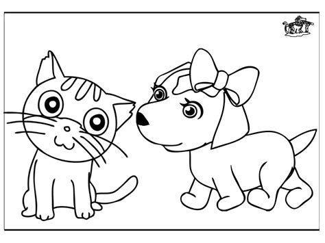 dogs  cats coloring pages coloring home