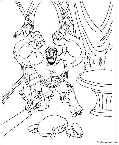 incredible hulk coloring page  printable coloring pages