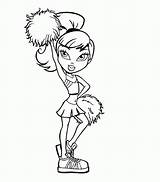 Coloring Pages Bratz Cheerleader Colouring Brats Kids Cheerleading Printable Clipart Drawings Color Girl Cheerleaders Cheer Library Popular Printables Online Cute sketch template