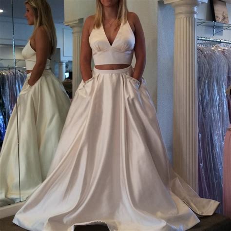 Sherri Hill Ivory Satin Sexy Wedding Dress Size 6 S Tradesy
