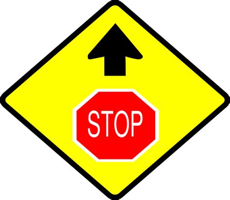 yellow stop sign clip art  clkercom vector clip art