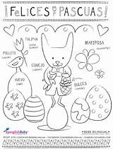 Coloring Easter Spanish Pascuas Printable Spanglishbaby Sheet Felices Sheets Bilingual Pascua Bebe Activity English Worksheets Kids Vocabulary Visit Created Cute sketch template