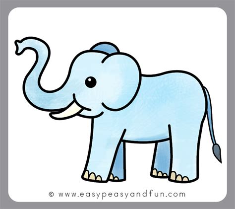 draw  elephant step  step elephant drawing tutorial easy