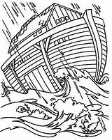 Flood Noah Coloring Pages Ark Noahs Drawing Great Preschool Bible Getdrawings Template sketch template