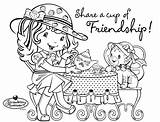 Coloring Pages Strawberry Shortcake Printable Cake Short Valentine Henna Popular Coloringhome sketch template