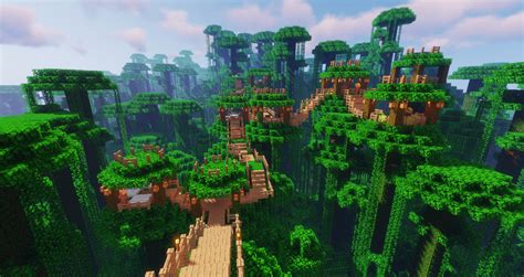 jungle village  built rminecraft