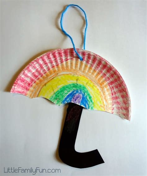 umbrella craft idea  kids crafts  worksheets  preschool