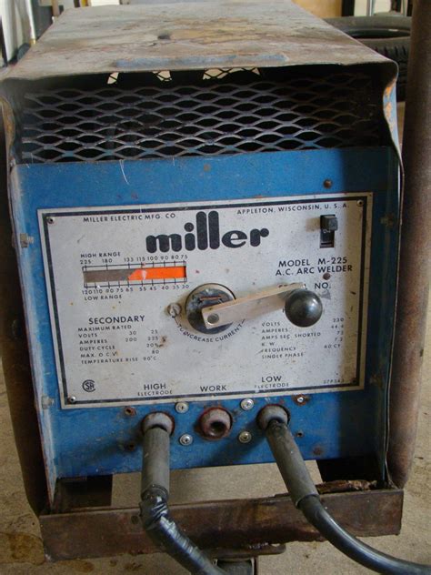 miller ac arc welder  rolling cart model   volts ph
