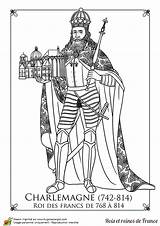 Charlemagne Coloriage Roi Reine Coloriages Dessin Imprimer Hugolescargot Rois Blanc Escargot sketch template