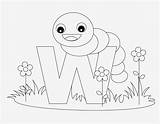 Coloring Letter Pages Alphabet Animal Kids Worm Printable Letters Worksheets Worksheet Print Animals Preschool Color Practice Educational Sheets Abc Toddlers sketch template