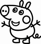 Pig Peppa Coloring Pages Baby Small Birthday Getcolorings Pep Color Kids Wecoloringpage sketch template