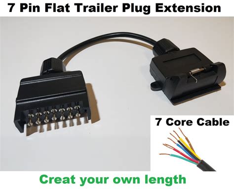 pin flat trailer plug extension  wires trailer plug extension