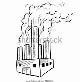 Smokestack Polluting sketch template