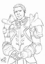 Dragon Age Coloring Origins Designlooter Cullen 79kb sketch template