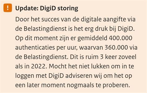 digid storing maart  storingsoverzichtnl