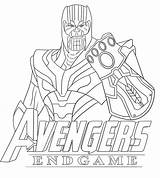 Thanos Avengers Coloring Pages Marvel Printable Kids Infinity Face sketch template