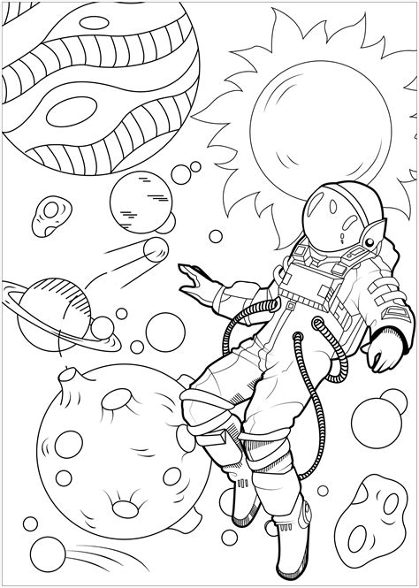 galaxy outer space coloring pages  adults printable science lab