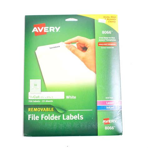 avery removable file folder labels