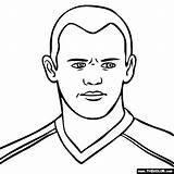 Rooney Wayne Colouring sketch template