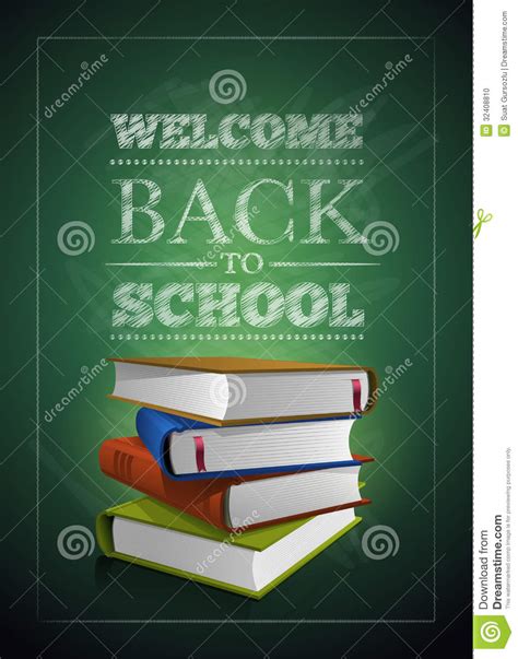 Welcome Back To School Stock Vector Illustration Of Green