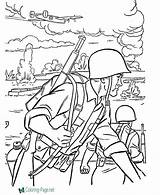 Coloring Military Pages Printable sketch template