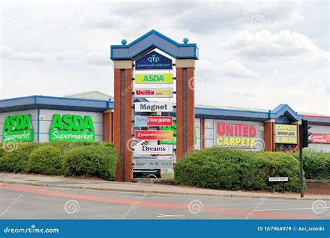 queens road retail park  sheffield england editorial stock image