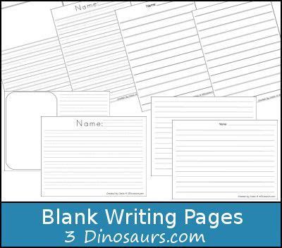 blank writing page printable dinosaurscom homeschool writing