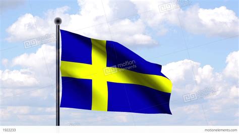 Animated Flag Of Sweden Schweden Stock Animation 1922233