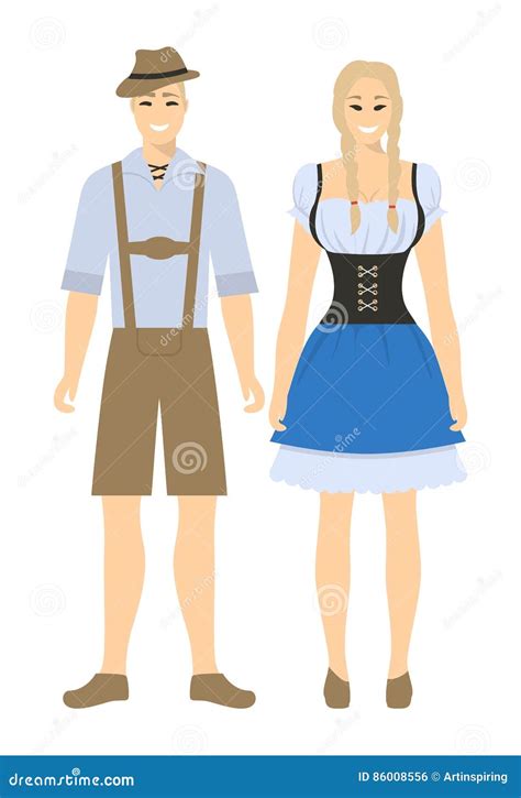 German Couple Stock Vector Illustration Of Couple German 86008556