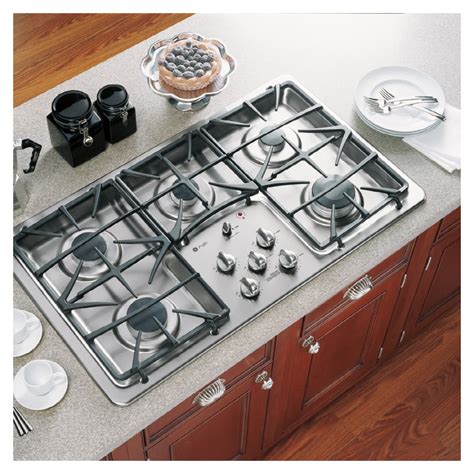 shop ge profile    burner gas cooktop color stainless steel  lowescom