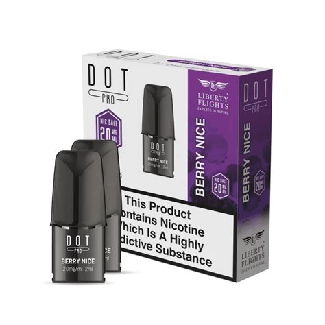 liberty flights dot pro refill pods berry nice   ml vape