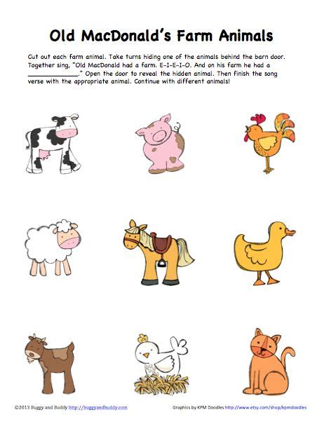 template  printable farm animal cutouts  farm animal
