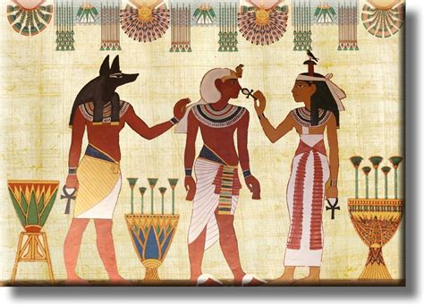 Ancient Egyptian Scripture Art Picture On Stretched Canvas Wall Art