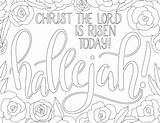 Coloring Easter Hallelujah Pages Sunday School Tomiannie Lds Colouring sketch template