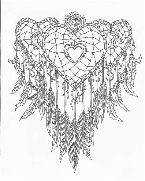 lovely dream catcher coloring page   dream catcher coloring