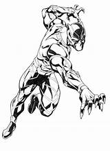 Pantera Wakanda Nera Supereroe Gratuitamente Panther Raskrasil sketch template