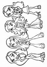 Bratz Coloring Pages Kids Colouring Girls Printable Brats Dolls Print Girl Sheets Cute Anime High Monster Drawings Movies sketch template