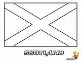 Coloring Pages Flag Scotland Scottish Flags Colouring Kids Book International Pdf Popular sketch template