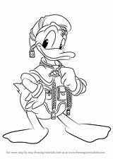 Hearts Kingdom Donald Duck Draw Drawing Step Drawingtutorials101 Coloring Tutorials Learn Drawings Kh Pages Tutorial sketch template