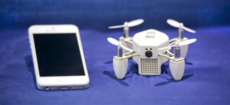 tiny handheld camera drone auto tethers  smartphones gadgets science technology