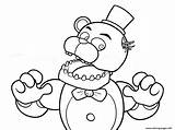 Freddy Fazbear Coloring Nightmare Draw Print Getdrawings sketch template