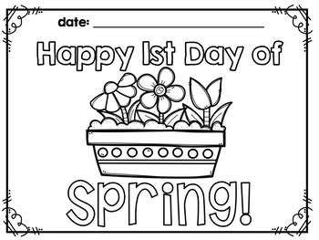 spring coloring sheets  st grade pride  primary spring themed