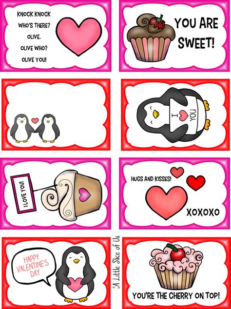 printable valentines day lunch box notes lunch box notes