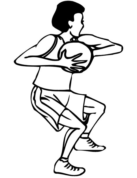 basketball player coloring page coloring home